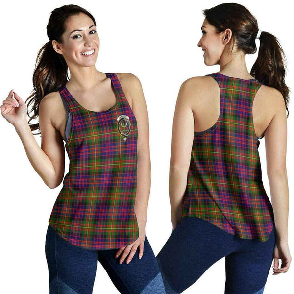 Carnegie Tartan Classic Crest Women Racerback Tank