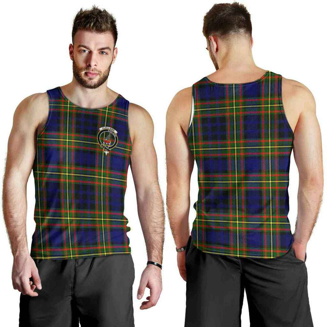 Clelland Tartan Classic Crest Men Tank Top