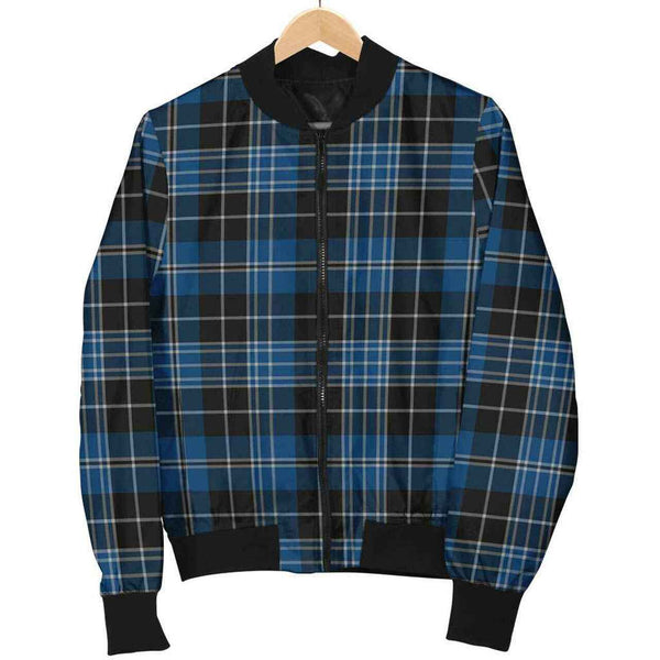 Clergy Blue Tartan Classic Bomber Jacket