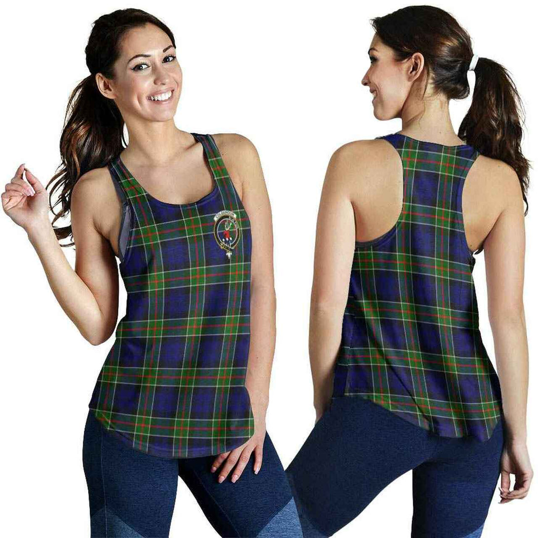 Colquhoun Tartan Classic Crest Women Racerback Tank