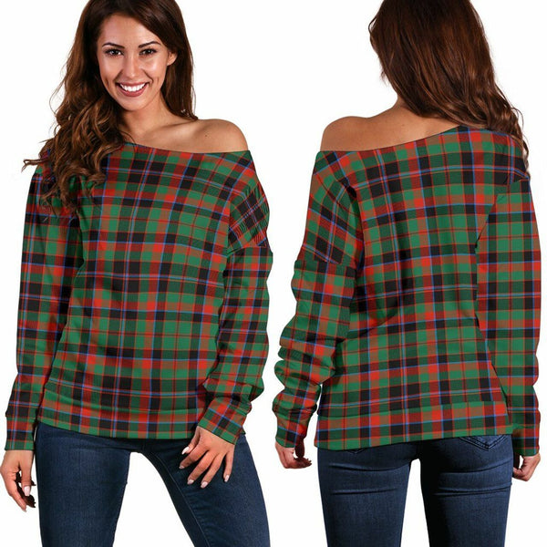 Cumming Hunting Ancient Tartan Classic Women Off Shoulder Sweatshirt