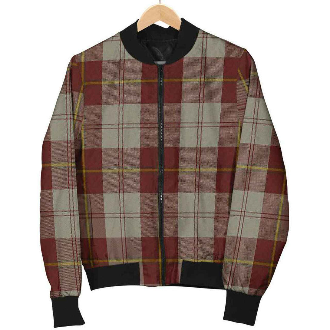 Cunningham Burgundy Dancers Tartan Classic Bomber Jacket