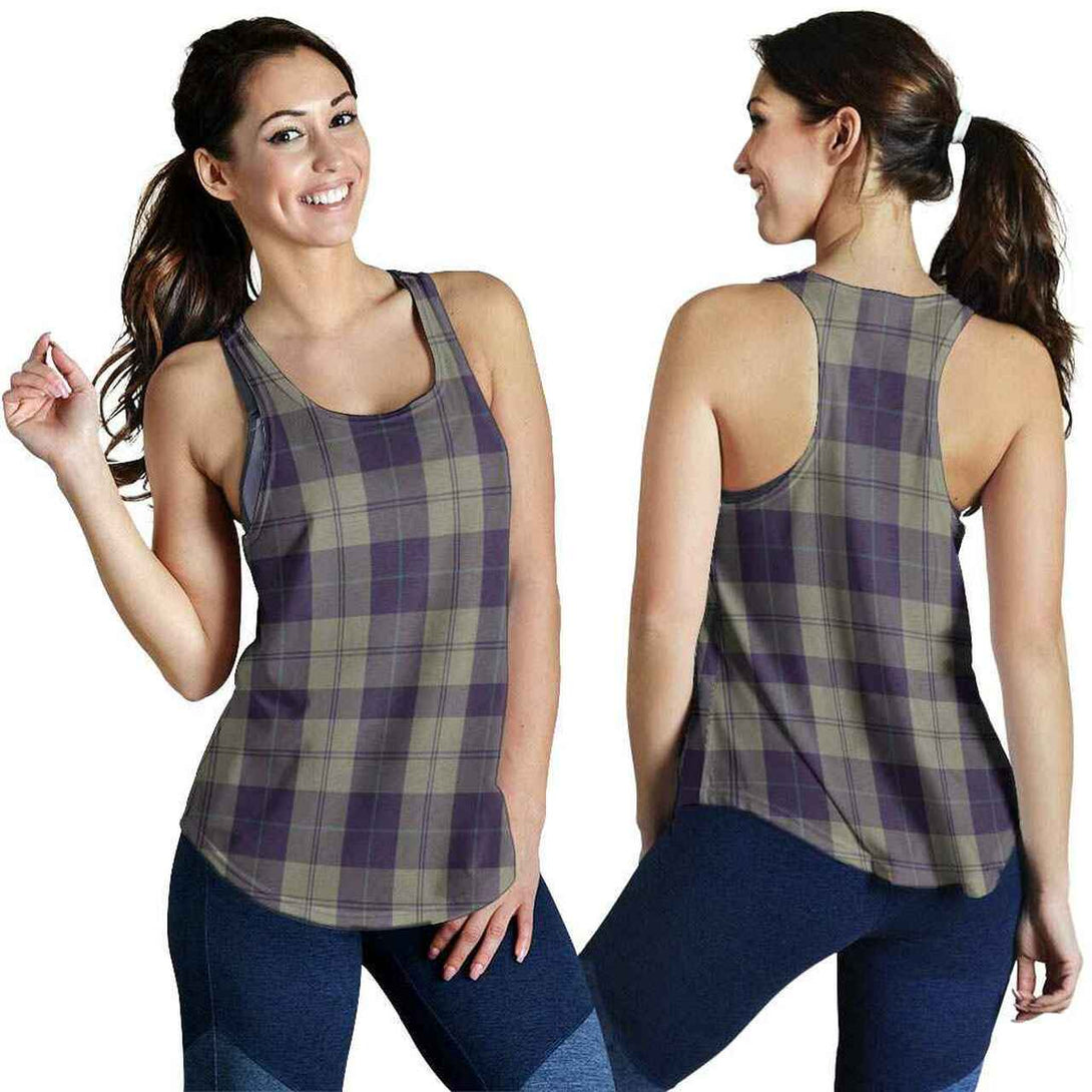 Cunningham Dress Blue Dancers Tartan Classic Women Racerback Tank