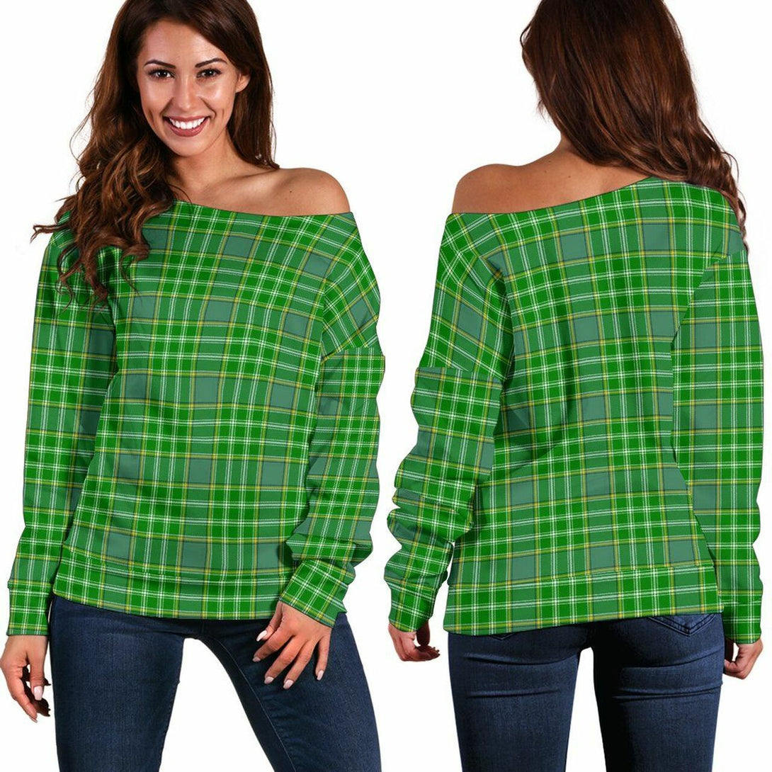 Currie Tartan Classic Women Off Shoulder Sweatshirt