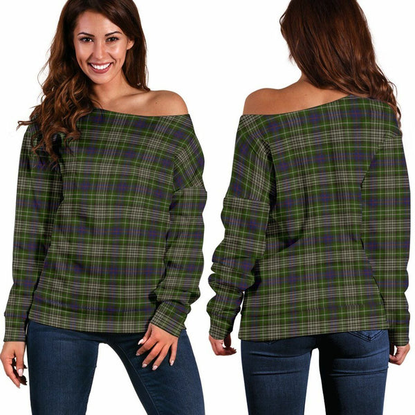 Davidson Tulloch Dress Tartan Classic Women Off Shoulder Sweatshirt