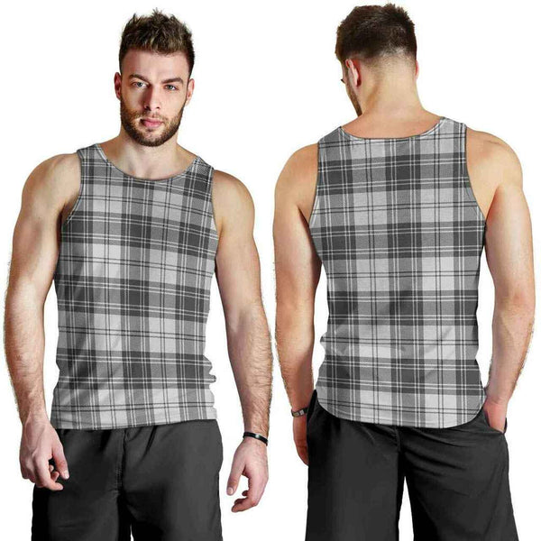 Douglas Grey Modern Tartan Classic Men Tank Top