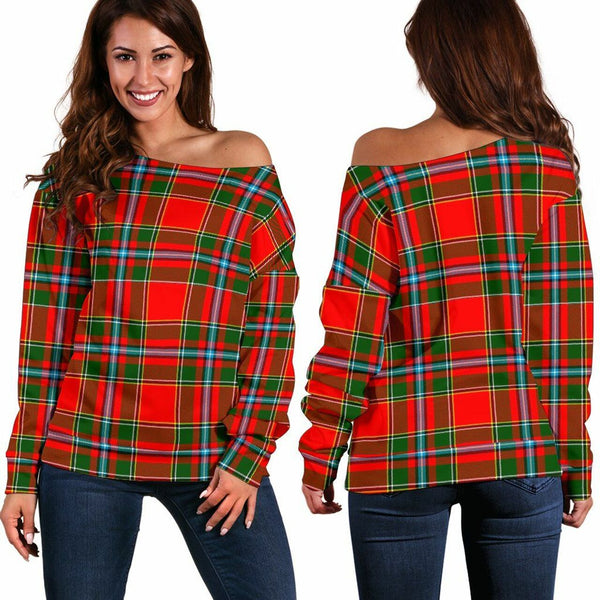 Drummond of Perth Tartan Classic Women Off Shoulder Sweatshirt