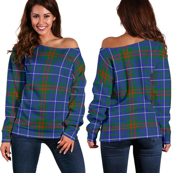 Edmonstone Tartan Classic Women Off Shoulder Sweatshirt