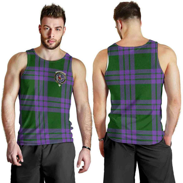 Elphinstone Tartan Classic Crest Men Tank Top