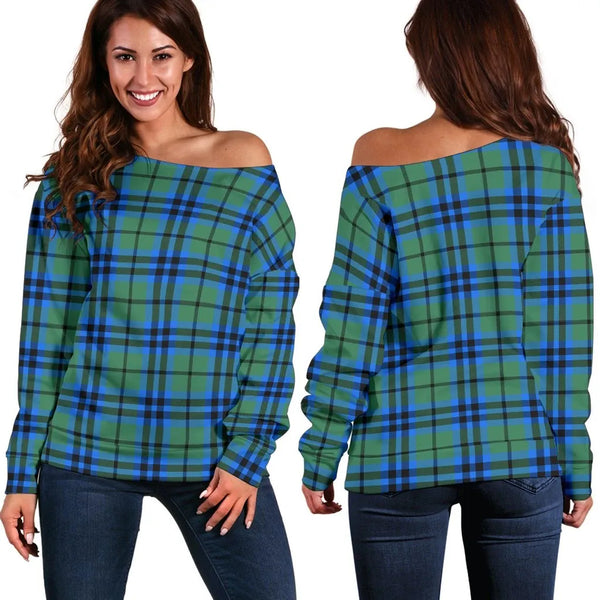 Falconer Tartan Classic Women Off Shoulder Sweatshirt