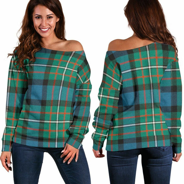 Ferguson Ancient Tartan Classic Women Off Shoulder Sweatshirt