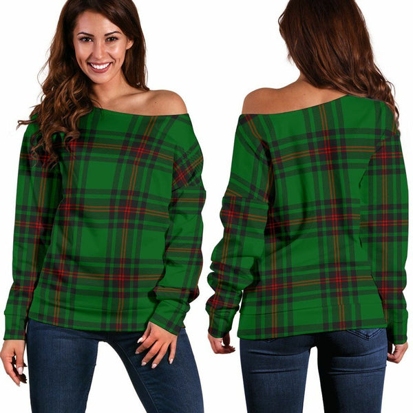 Fife District Tartan Classic Women Off Shoulder Sweatshirt