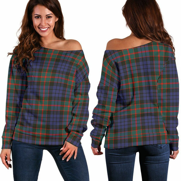 Fletcher of Dunans Tartan Classic Women Off Shoulder Sweatshirt