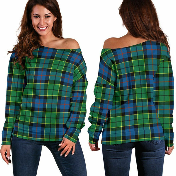 Forsyth Ancient Tartan Classic Women Off Shoulder Sweatshirt