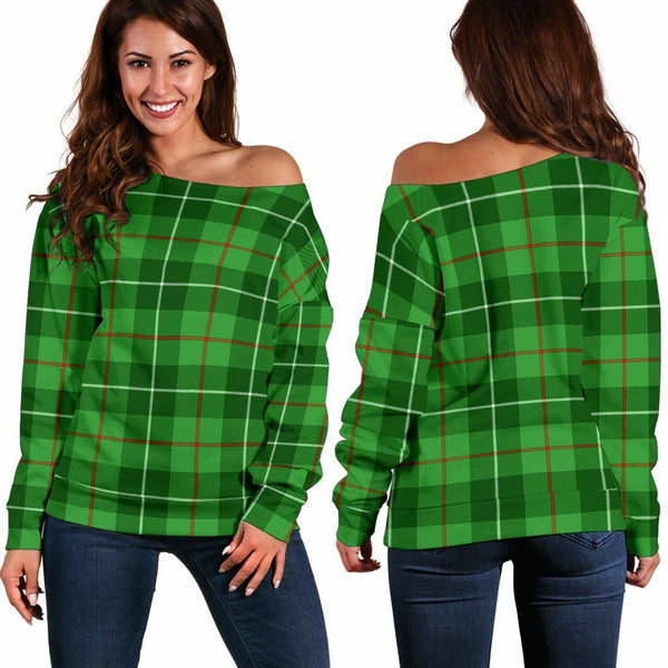 Galloway District Tartan Classic Women Off Shoulder Sweatshirt