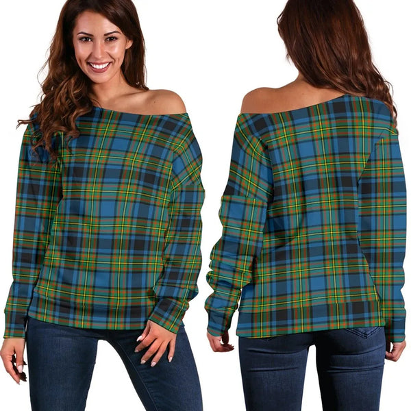 Gillies Ancient Tartan Classic Women Off Shoulder Sweatshirt