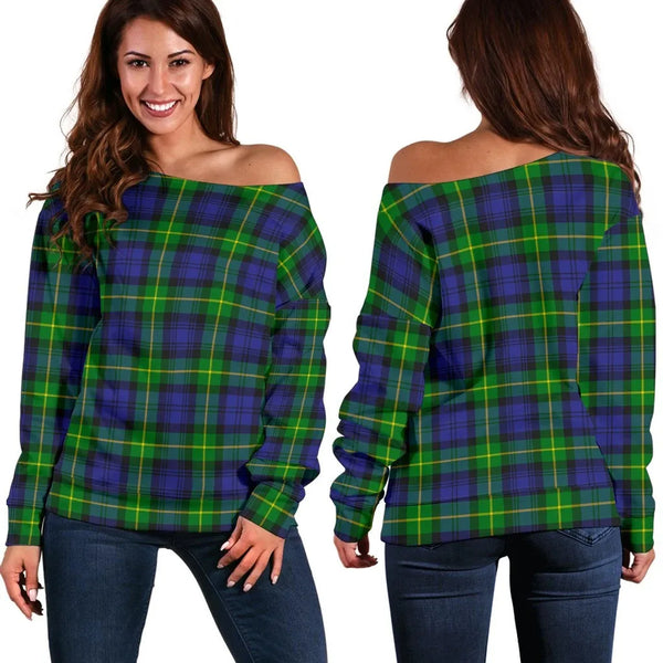 Gordon Modern Tartan Classic Women Off Shoulder Sweatshirt