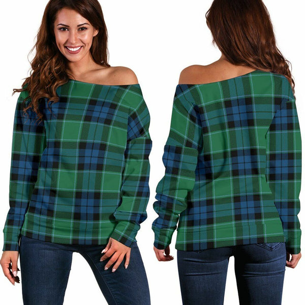 Graham of Menteith Ancient Tartan Classic Women Off Shoulder Sweatshirt