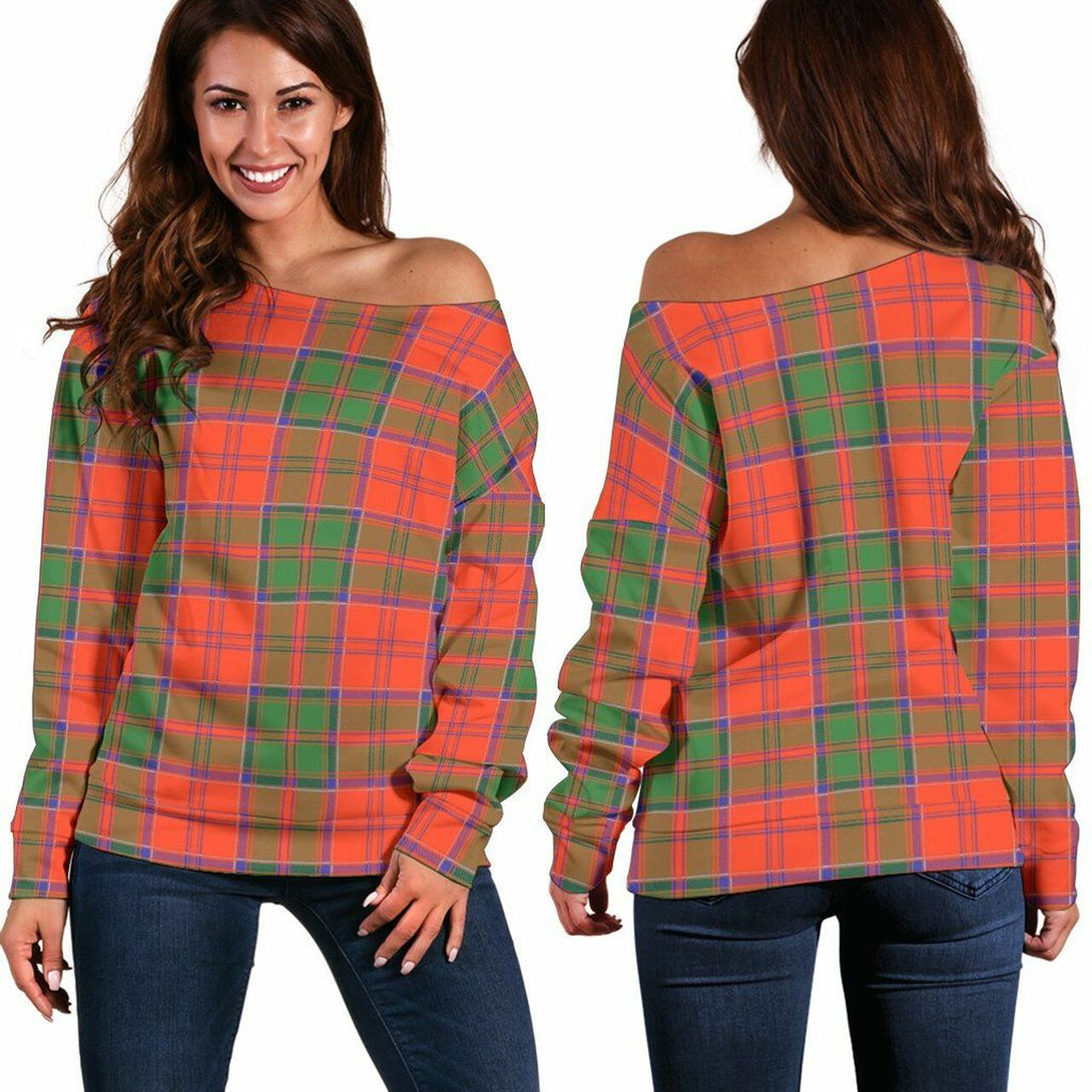 Grant Ancient Tartan Classic Women Off Shoulder Sweatshirt