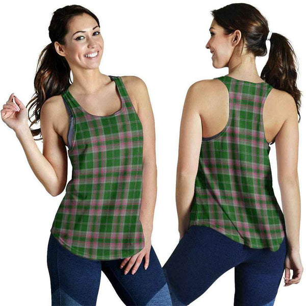 Gray Hunting Tartan Classic Women Racerback Tank