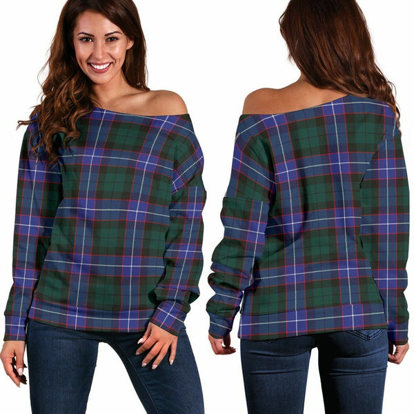 Guthrie Modern Tartan Classic Women Off Shoulder Sweatshirt