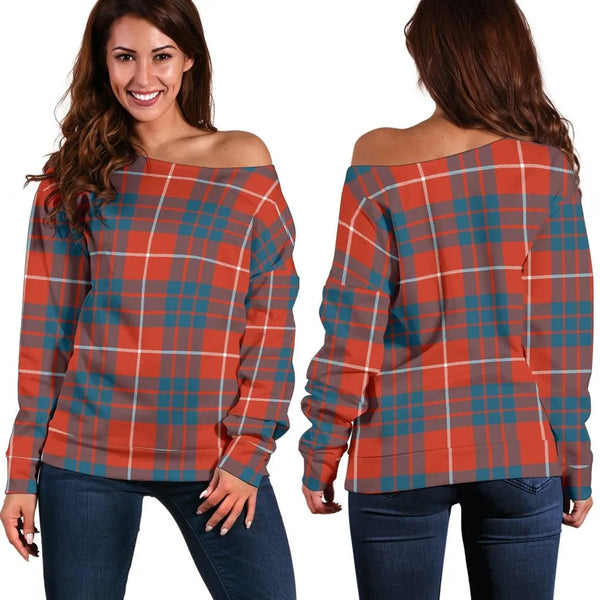 Hamilton Ancient Tartan Classic Women Off Shoulder Sweatshirt