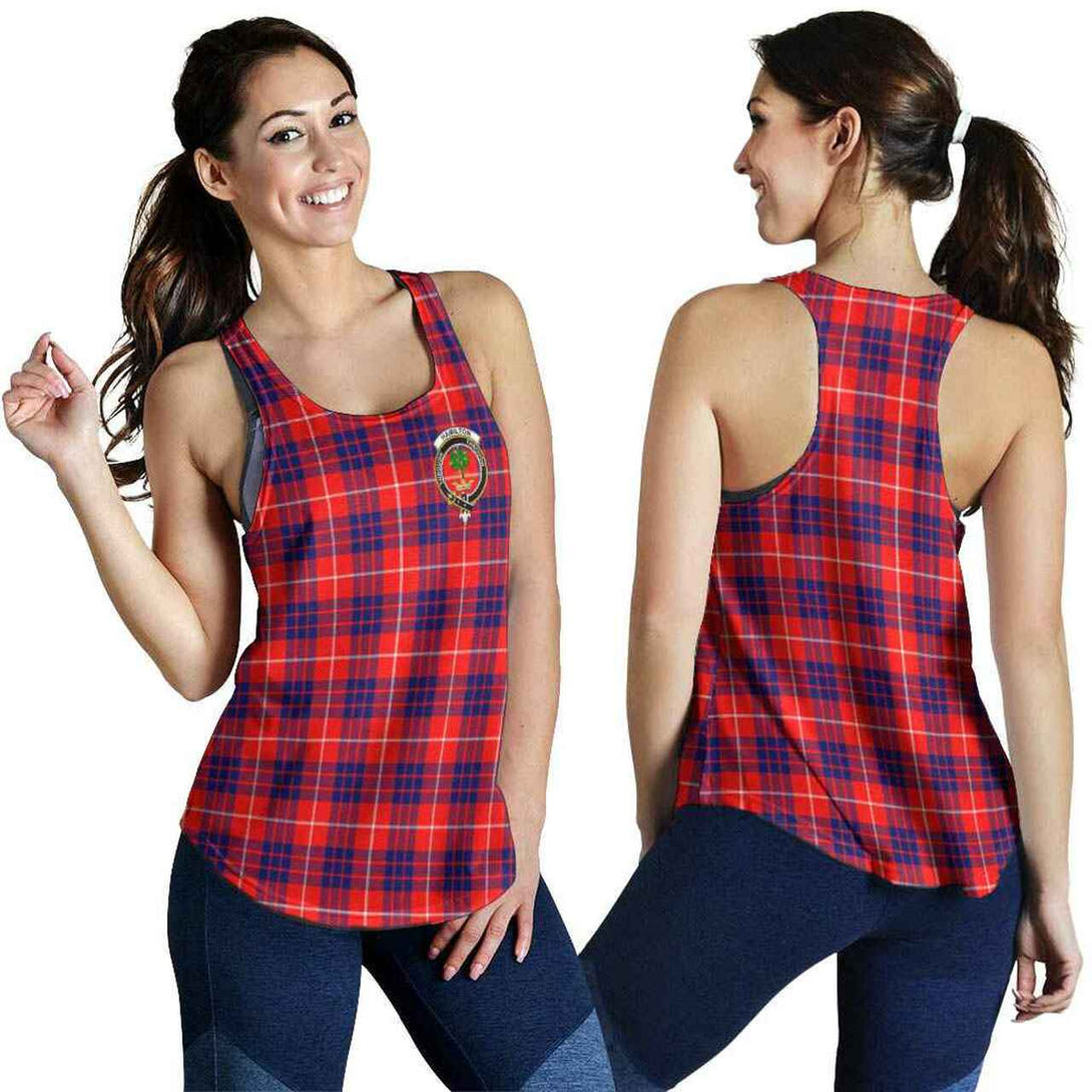 Hamilton Tartan Classic Crest Women Racerback Tank