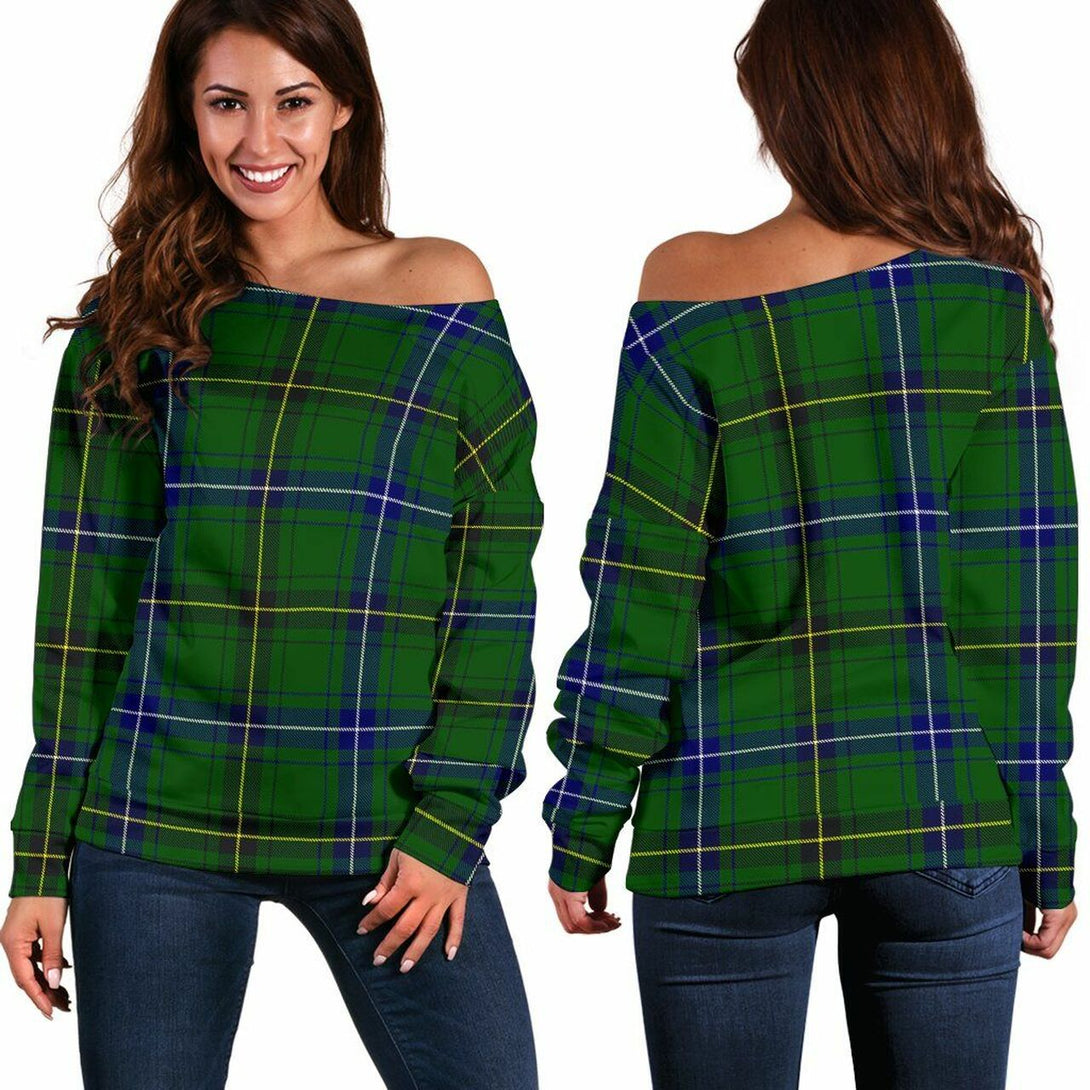 Henderson Modern Tartan Classic Women Off Shoulder Sweatshirt