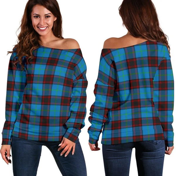 Home Ancient Tartan Classic Women Off Shoulder Sweatshirt