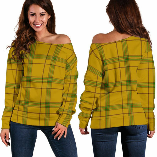 Houston Tartan Classic Women Off Shoulder Sweatshirt