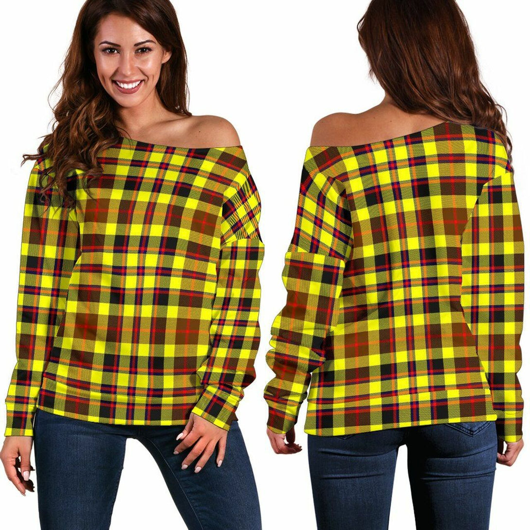 Jardine Tartan Classic Women Off Shoulder Sweatshirt