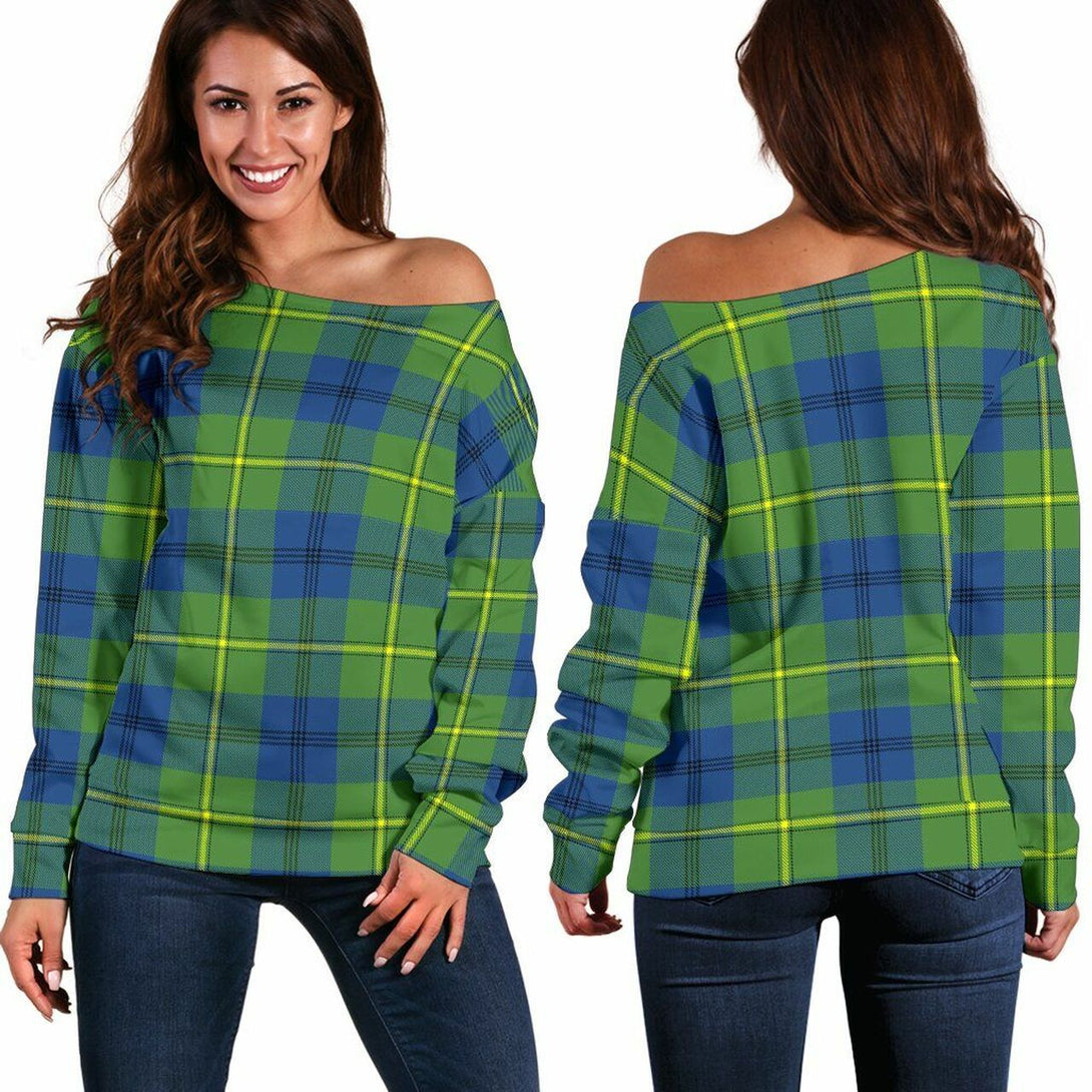 Johnston Ancient Tartan Classic Women Off Shoulder Sweatshirt