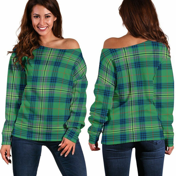 Kennedy Ancient Tartan Classic Women Off Shoulder Sweatshirt