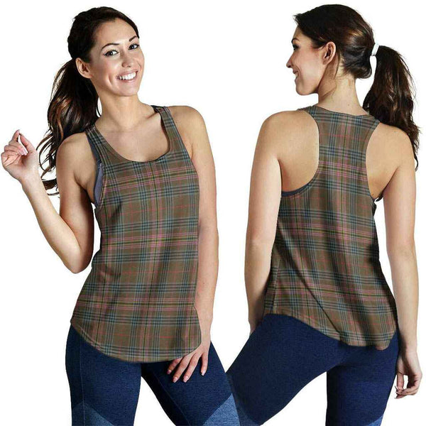 Kennedy Weathered Tartan Classic Women Racerback Tank