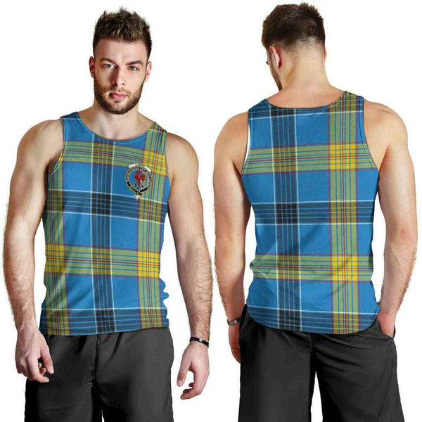 Laing Tartan Classic Crest Men Tank Top