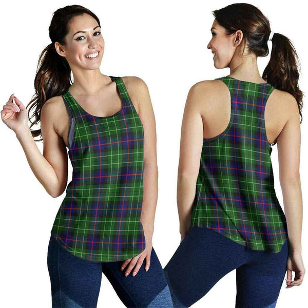 Leslie Hunting Tartan Classic Women Racerback Tank