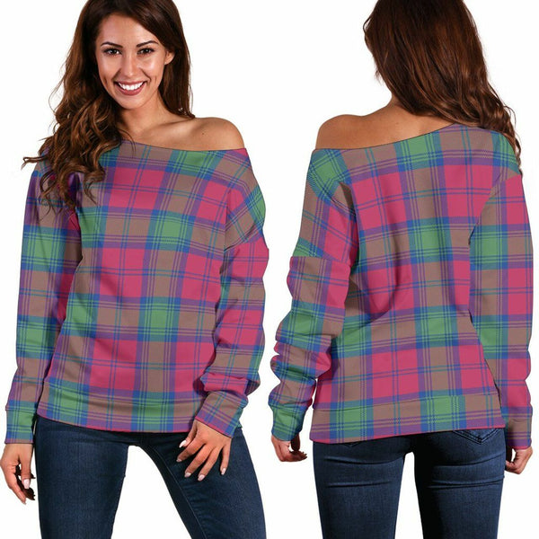 Lindsay Ancient Tartan Classic Women Off Shoulder Sweatshirt