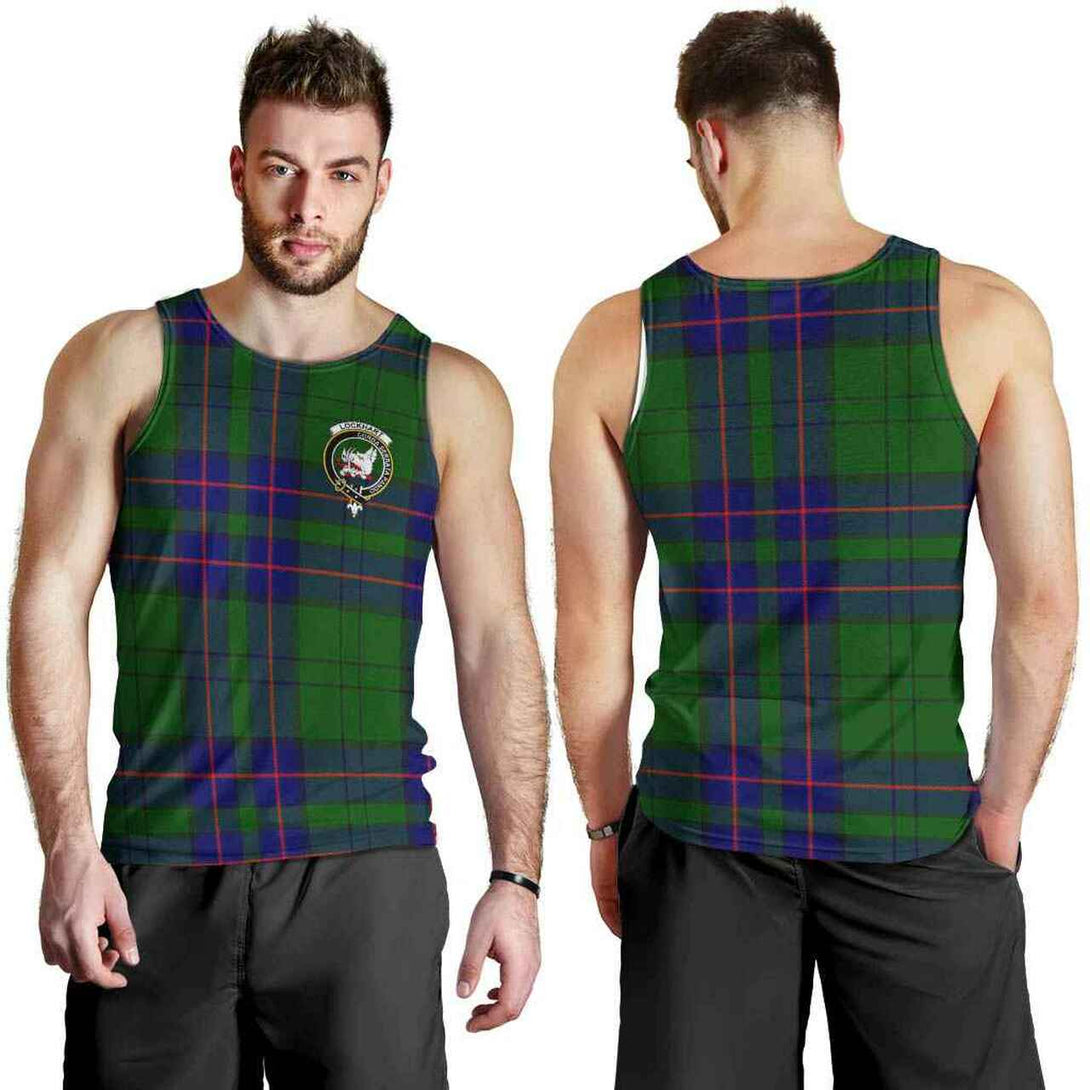 Lockhart Tartan Classic Crest Men Tank Top