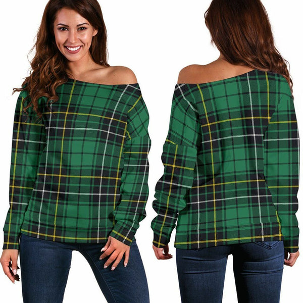 MacAlpine Ancient Tartan Classic Women Off Shoulder Sweatshirt