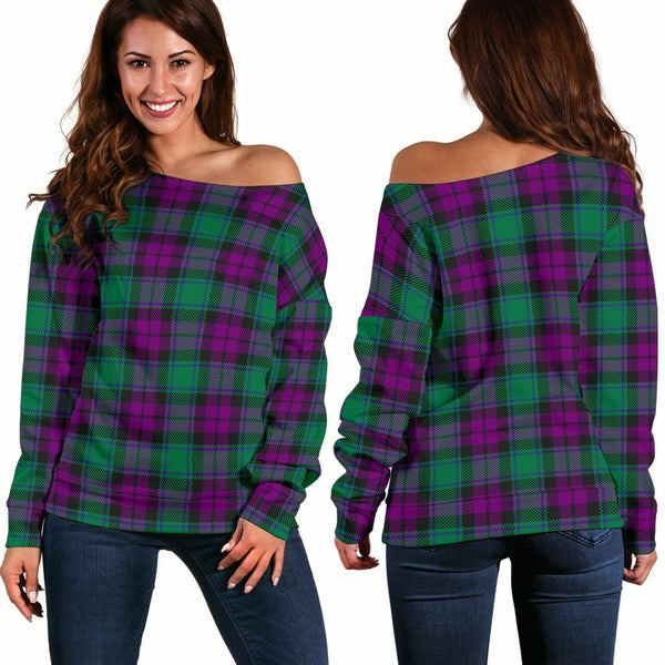 MacArthur - Milton Tartan Classic Women Off Shoulder Sweatshirt