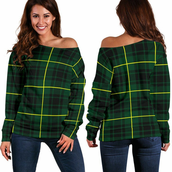 MacArthur Modern Tartan Classic Women Off Shoulder Sweatshirt