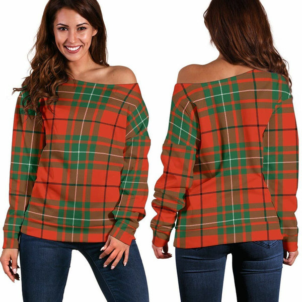 MacAulay Ancient Tartan Classic Women Off Shoulder Sweatshirt