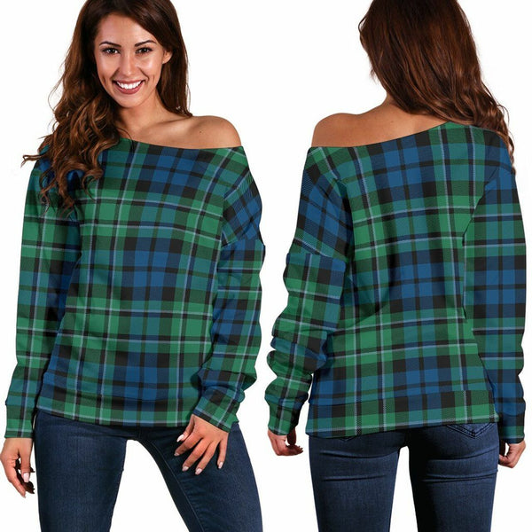 MacCallum Ancient Tartan Classic Women Off Shoulder Sweatshirt