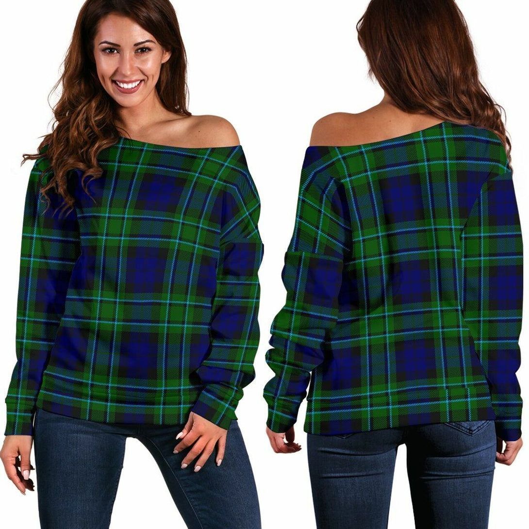 MacCallum Modern Tartan Classic Women Off Shoulder Sweatshirt