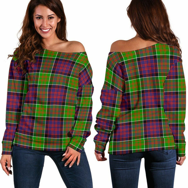 MacDonald of Clanranald Tartan Classic Women Off Shoulder Sweatshirt