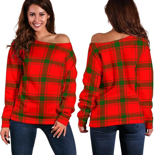 MacDonald of Sleat Tartan Classic Women Off Shoulder Sweatshirt