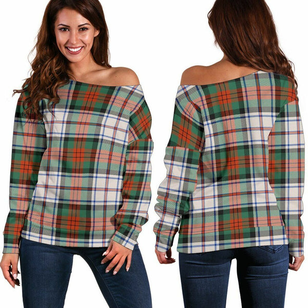 MacDuff Dress Ancient Tartan Classic Women Off Shoulder Sweatshirt