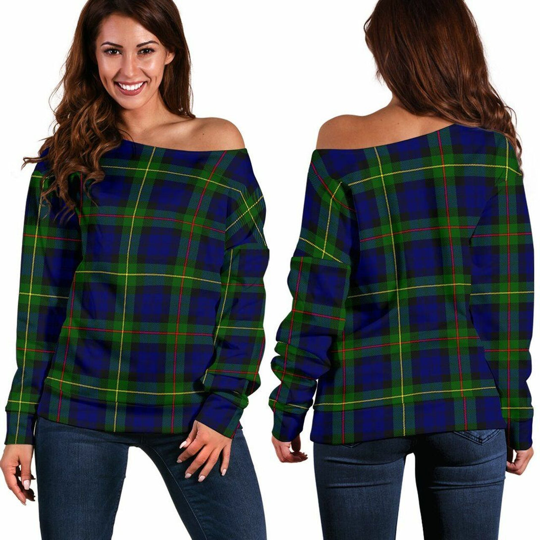 MacEwen Modern Tartan Classic Women Off Shoulder Sweatshirt