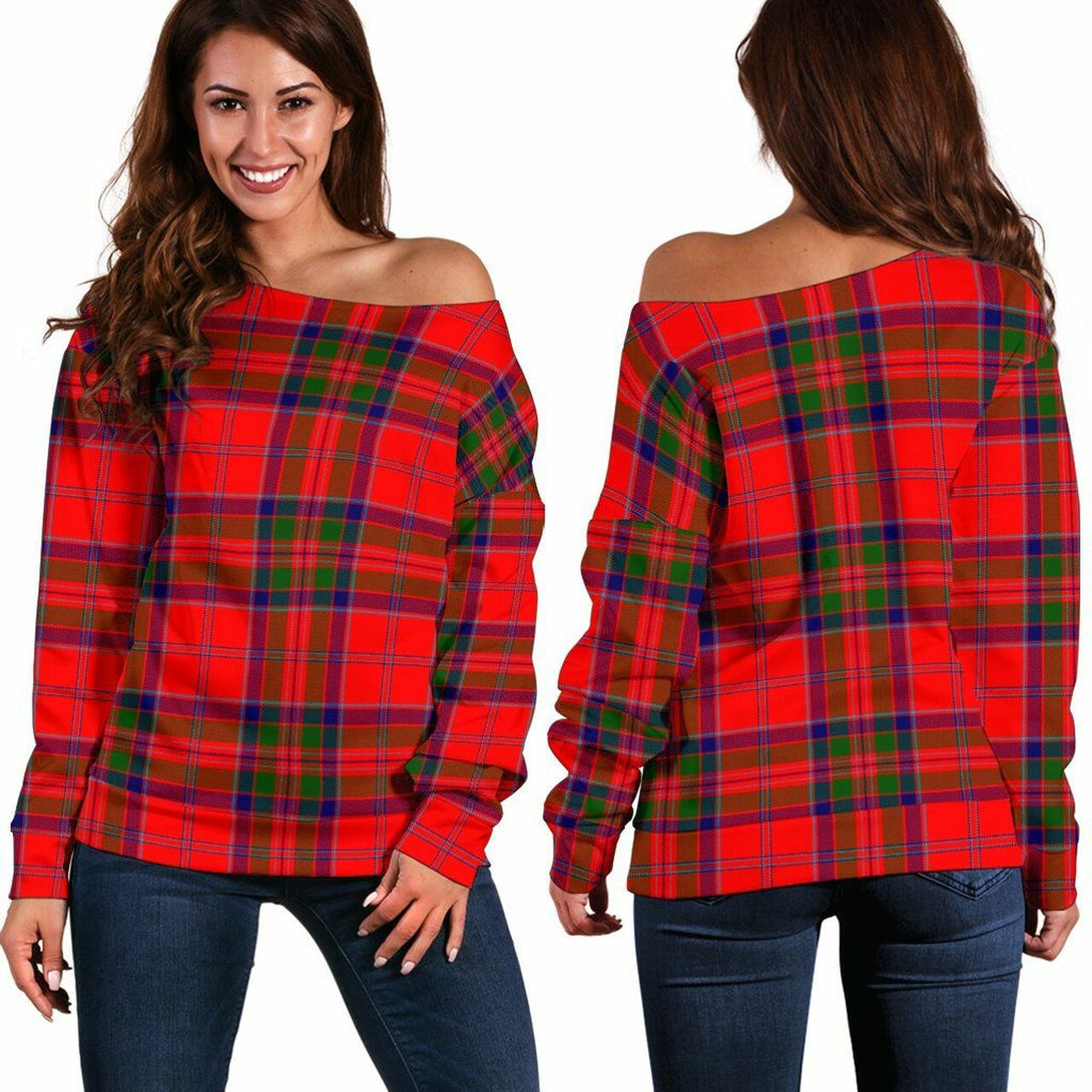 MacGillivray Modern Tartan Classic Women Off Shoulder Sweatshirt