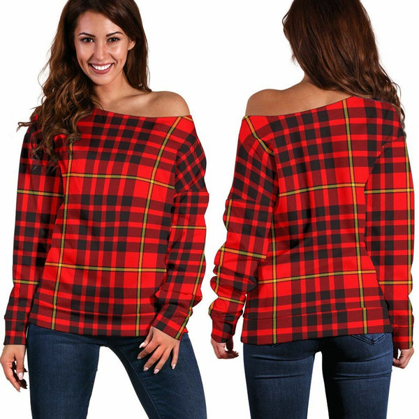 MacIan Tartan Classic Women Off Shoulder Sweatshirt